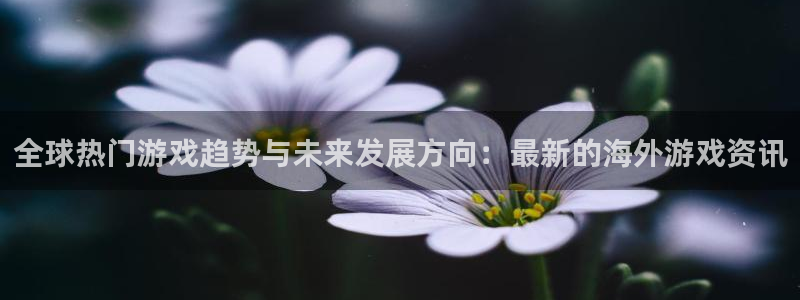 长征娱乐开户测速：全球热门游戏趋势与未来发展方向：最新的海外